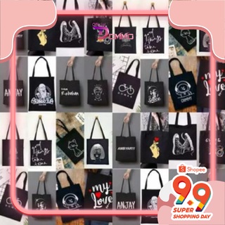 Image of [LOKAL] DOMMO - D1380 Tote bag custom PAKAI SLETING - kpop murah wanita custom motif
