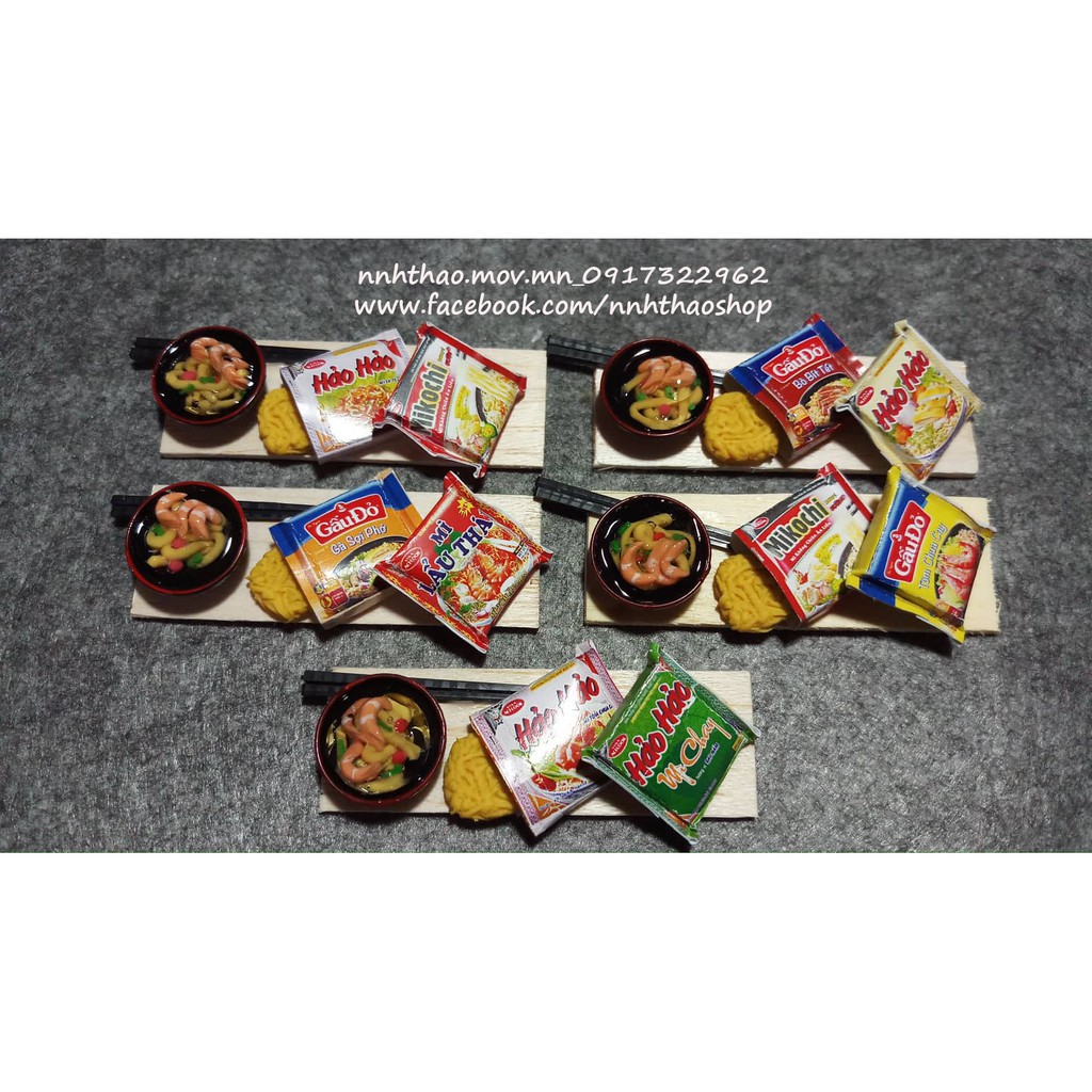 Minifood trang trí mô hình_Khay mì