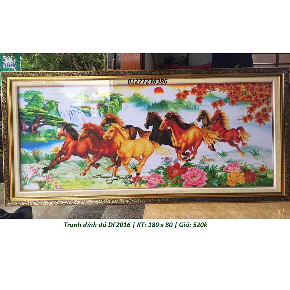 Tranh đính đá mã đáo thành công DF2016 (KT: 180 x 80 cm)