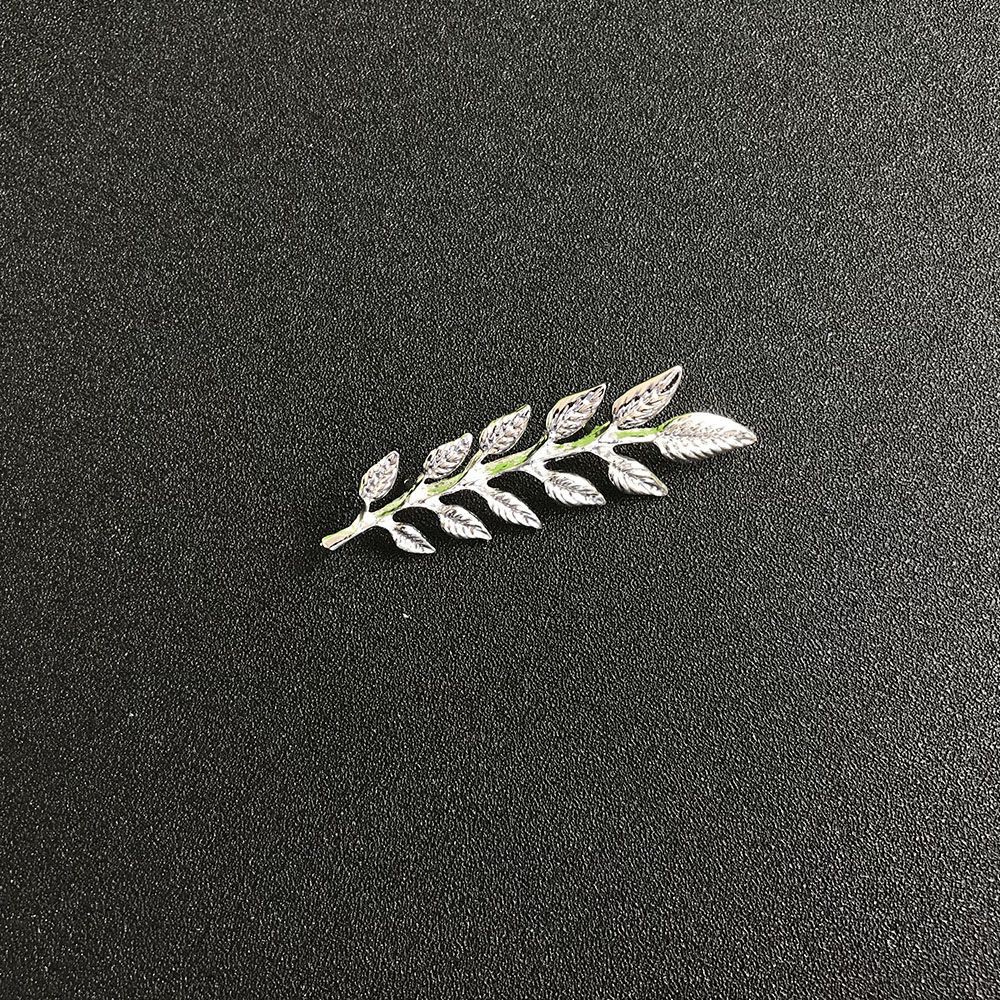 Bộ 2 trâm cài áo hình cành cây mạ vàng/bạc đính đá lấp lánh