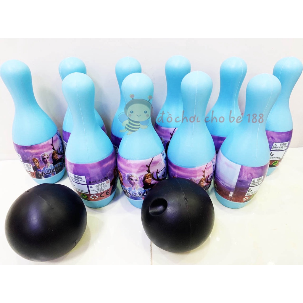 Bộ đồ chơi Bowling cỡ đại người nhện spiderman và elsa