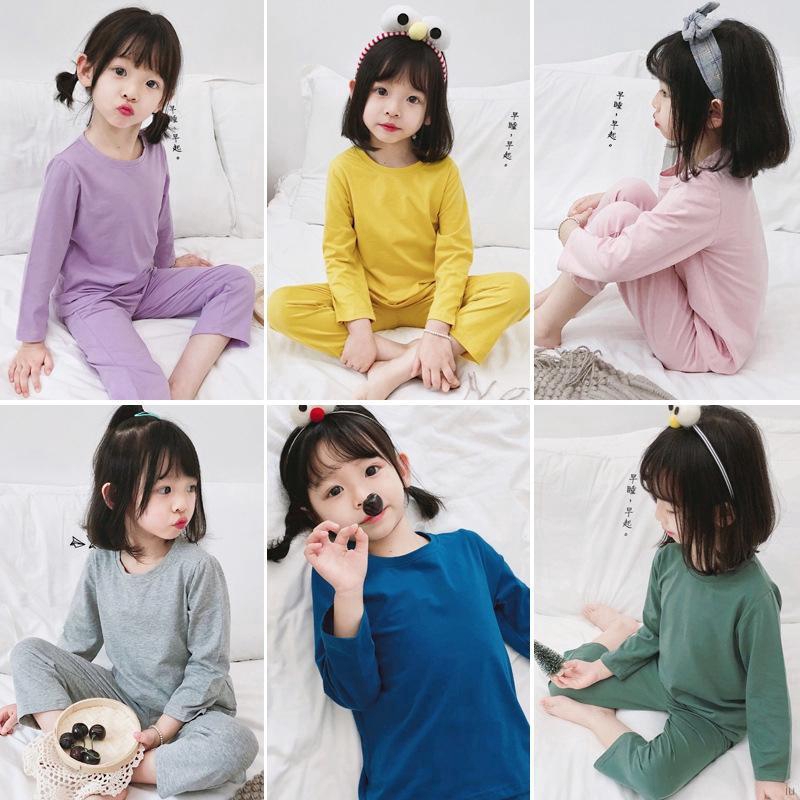 Bộ Đồ Ngủ Pijama Dài Tay Họa Tiết Đáng Yêu Cho Bé