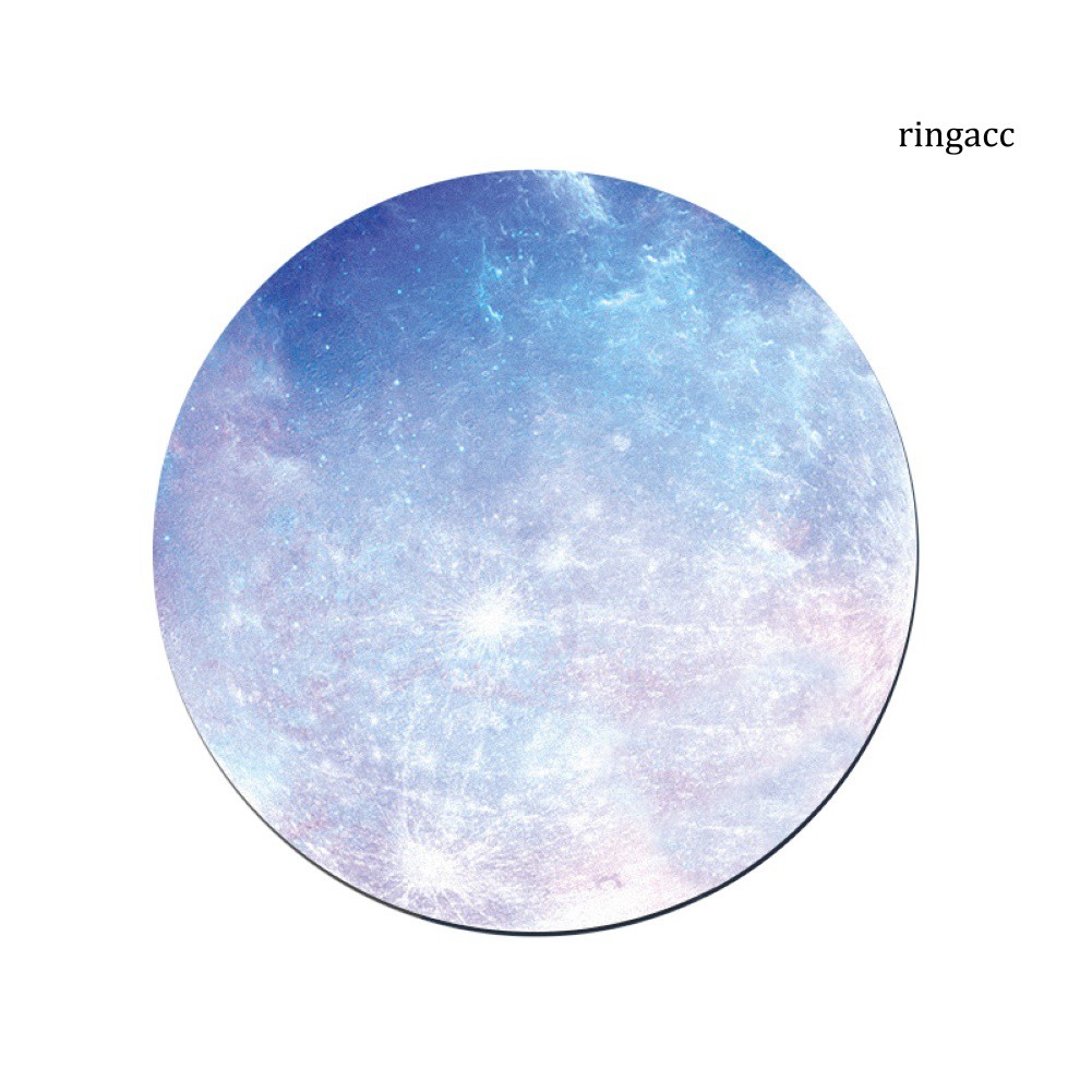 Miếng Lót Chuột Máy Tính Hình Tròn In Hình Hành Tinh Chống Trượt