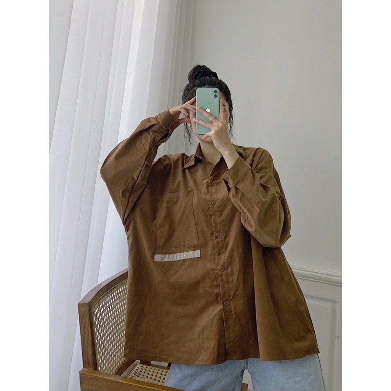 [Mã SKAMCLU9 giảm 10% đơn 100K] Áo sơ mi tikke 1 vạch túi | BigBuy360 - bigbuy360.vn