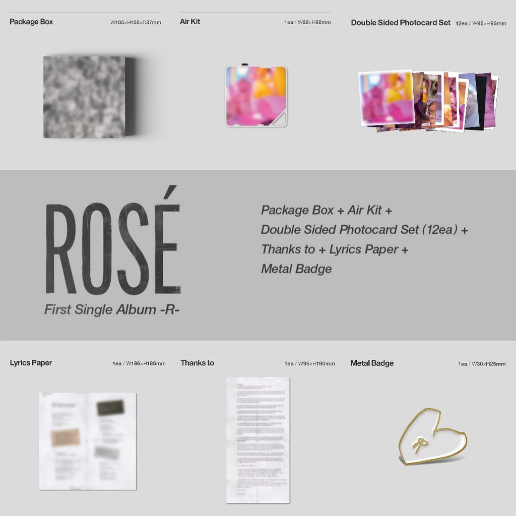 BLACKPINK | ROSÉ R - Phiên bản KIT (hộp quà tặng kèm ảnh) | BigBuy360 - bigbuy360.vn