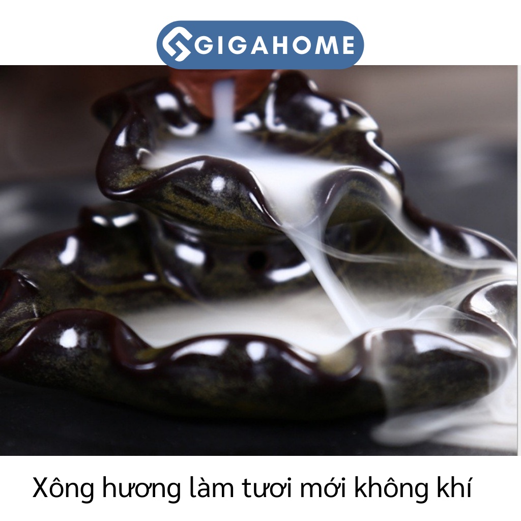 Thác Khói Trầm Hương GIGAHOME Đốt Trầm Kiểu Vân Sen 2 Tầng Cao Cấp 4665