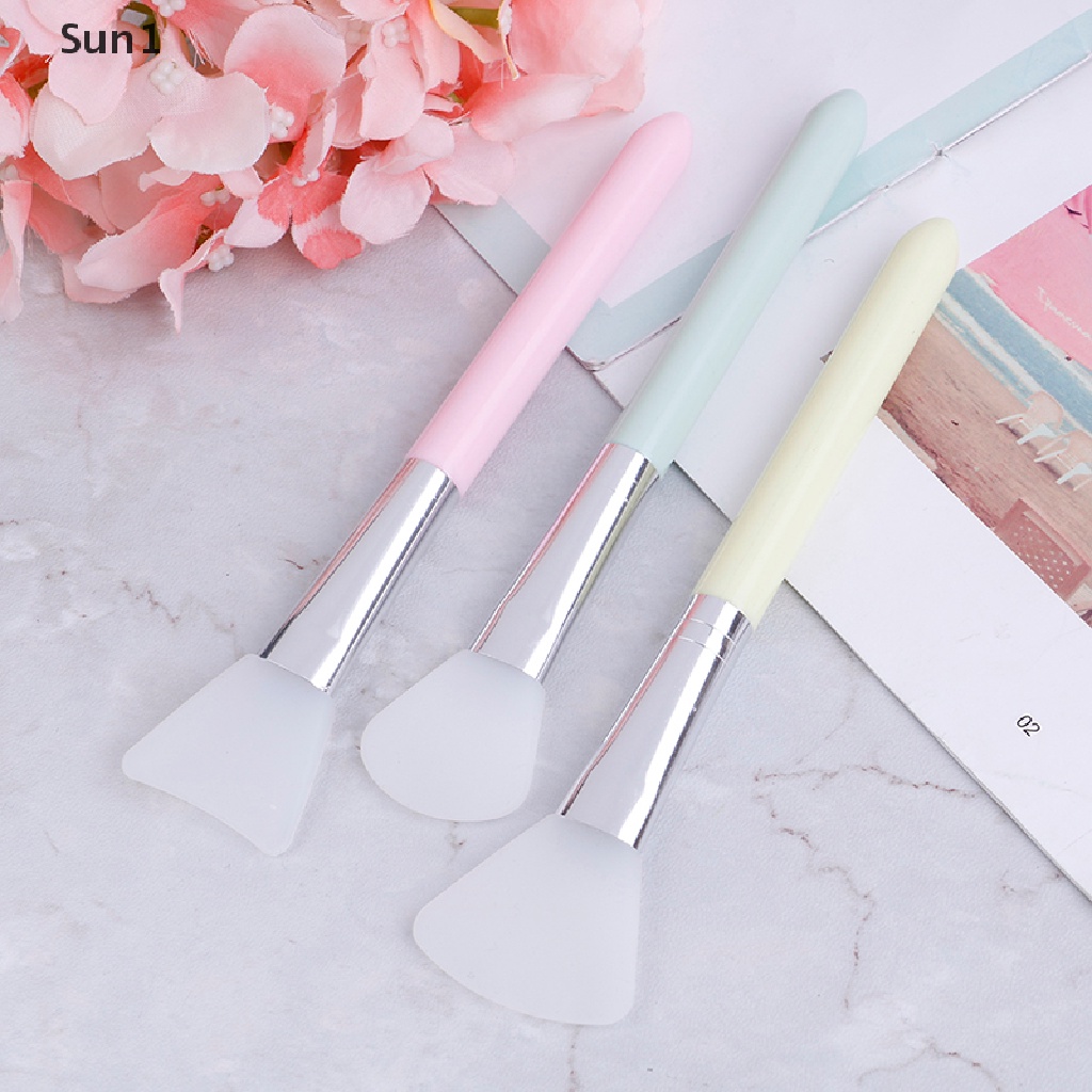 Cọ Silicone Đầu Phẳng Chăm Sóc Da Mặt Tiện Dụng