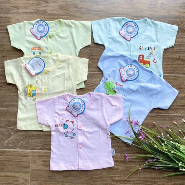 Áo cộc tay sơ sinh 100% cotton chất đẹp