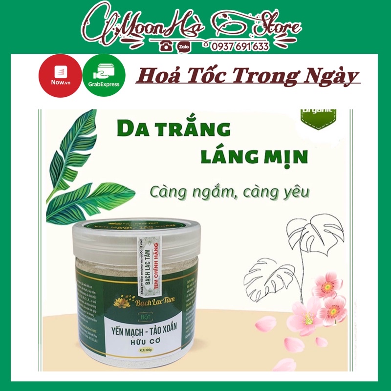 Bột Rửa Mặt yến mạch tảo xoắn hữu cơ Bạch Lạc Tâm