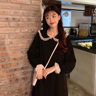 Váy dáng dài cổ sen xinh xinh