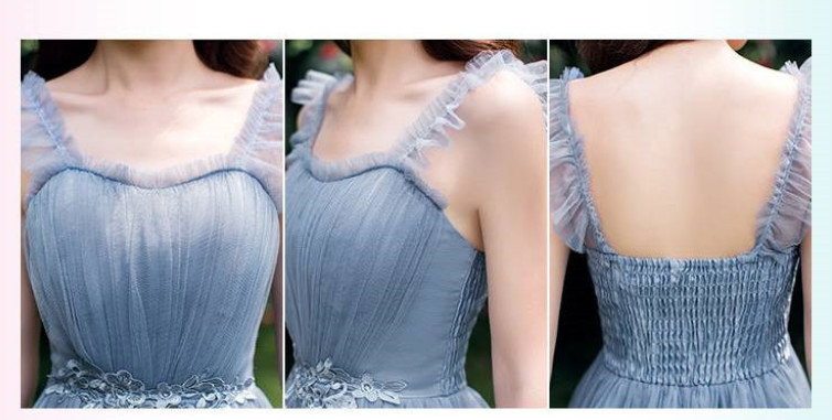 Đầm Phù Dâu Dáng Chữ A Thêu Họa Tiết Dễ Thương Dành Cho Nữ