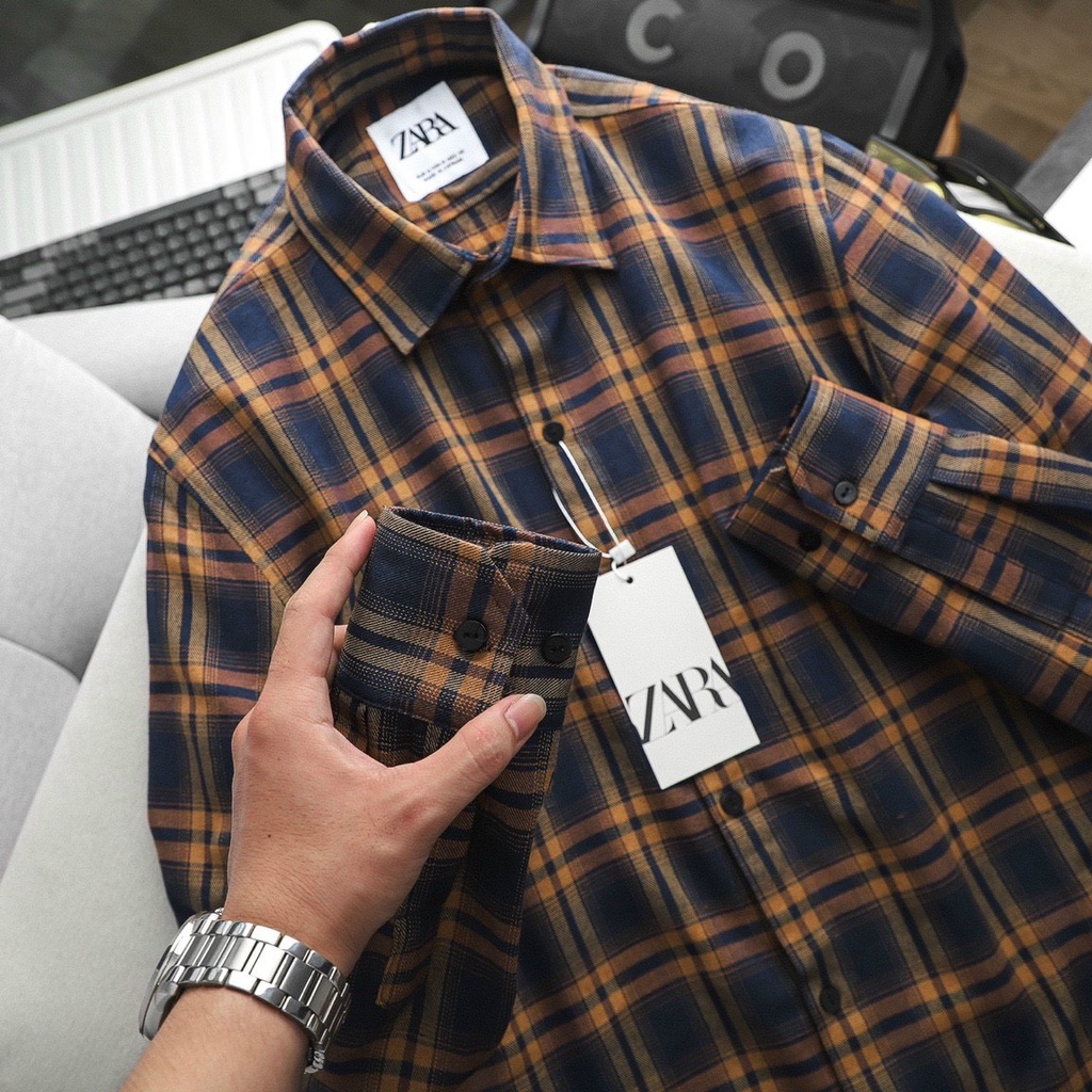 VNXK - Áo Sơ mi caro vải flannel nhiều màu - Sơ mi dạ kẻ sọc khoác ngoài - Shop LASTORE
