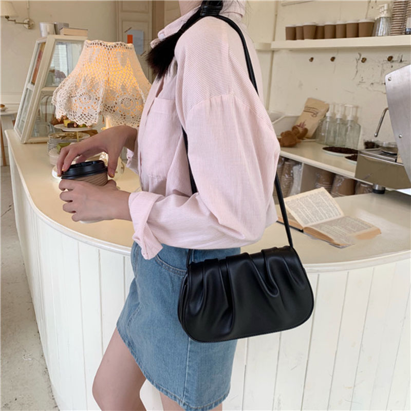 Túi da PU đeo vai hình đám mây sành điệu cho nữ IELGY