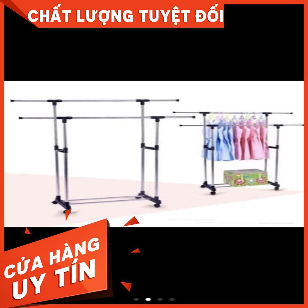 (Thanh lý kho giá sỉ) Dàn phơi 2 tầng inox