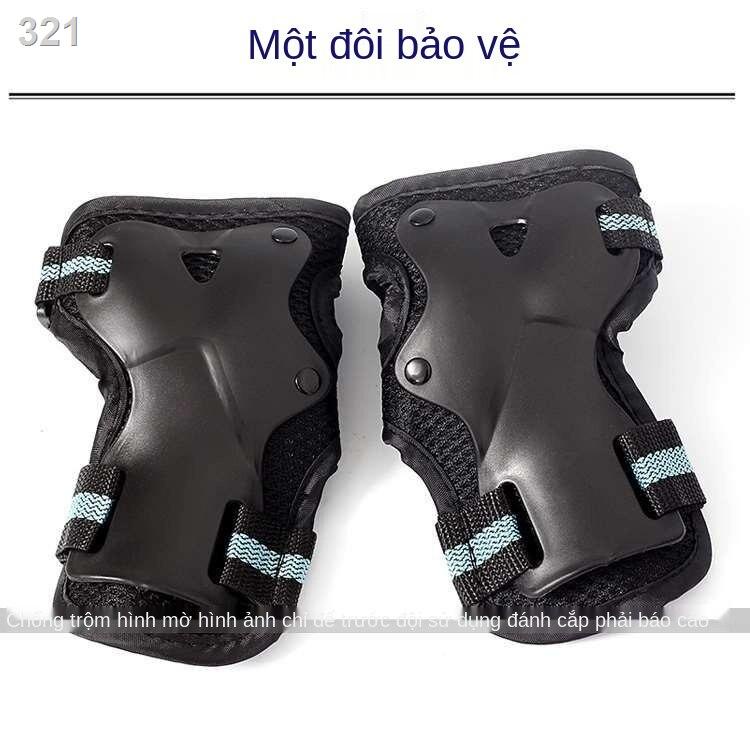 【Giá ưu đãi】Bảo vệ tay găng trượt patin giày cổ chuyên nghiệp đồ hộ miếng đệm đầu gối dày trẻ em người lớn băng