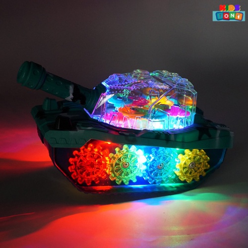 Xe tăng đồ chơi đa năng tự động phát nhạc và đèn cho bé, đồ chơi xe tăng chạy pin có nhạc và ánh sáng vui nhộn Tony kids