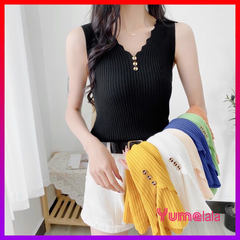 Áo dệt kim cổ tim 3 nút dáng dài ôm body