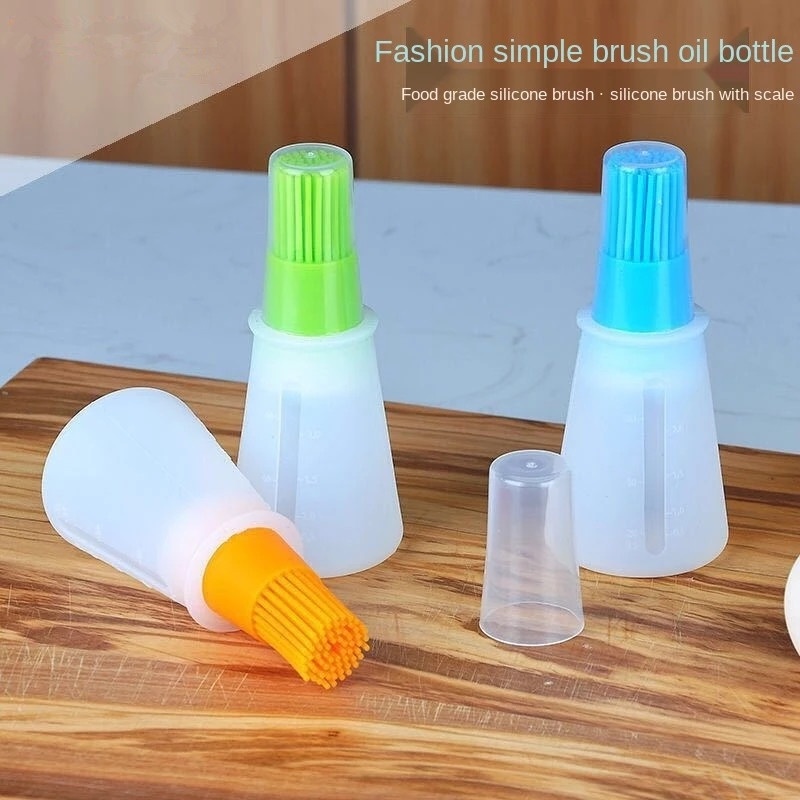 Bình đựng dầu ăn bằng silicone với cọ phết dầu nướng BBQ