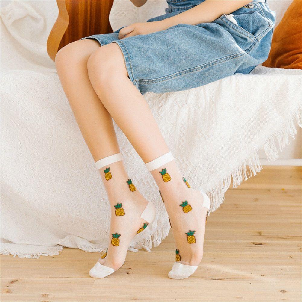 AROMA Tất Lưới Co Giãn Dễ Thương Cho Nữ