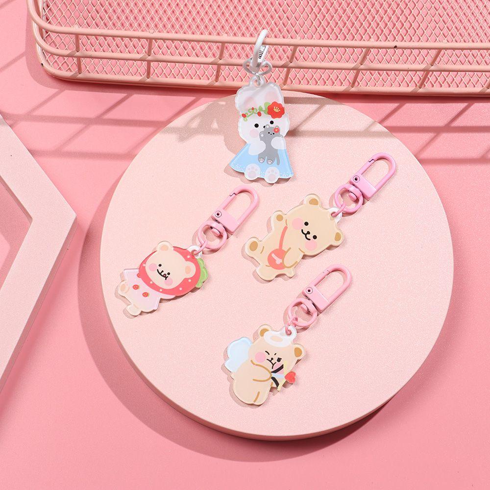 Móc Chìa Khóa Bằng Acrylic Hình Động Vật Dễ Thương