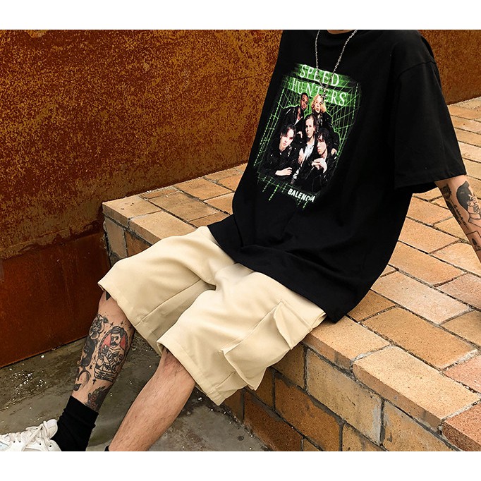 Pocket short thun dáng rộng - ẢNH THẬT
