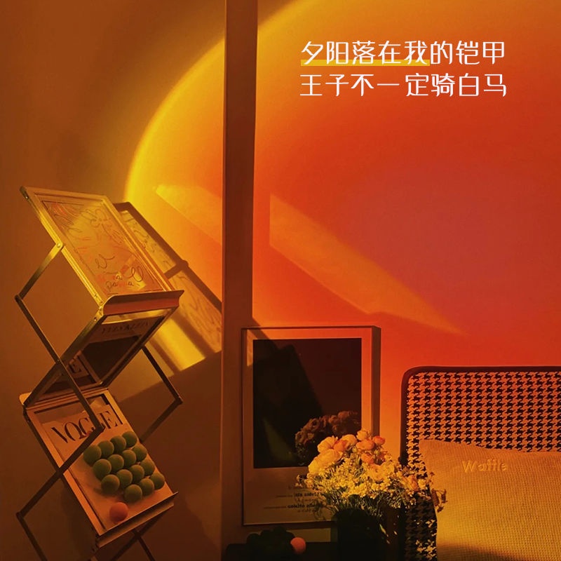 Đèn Chiếu Hình Trang Trí Ánh Sáng Mặt Trời Lặn Biển Nhỏ Gọn Nhẹ Cân Bằng Khung Ảnh Sau Khi Đi Nắng