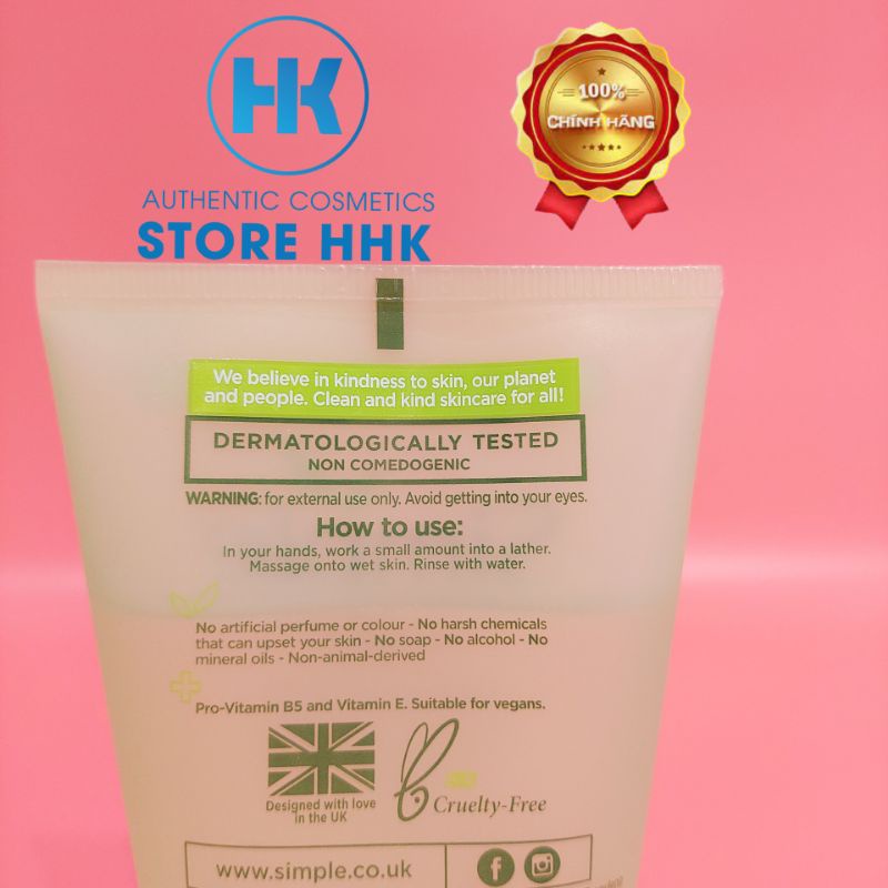 Sữa Rửa Mặt Simple Gel Kind To Skin Refreshing Facial Wash Gel 150ml | BigBuy360 - bigbuy360.vn
