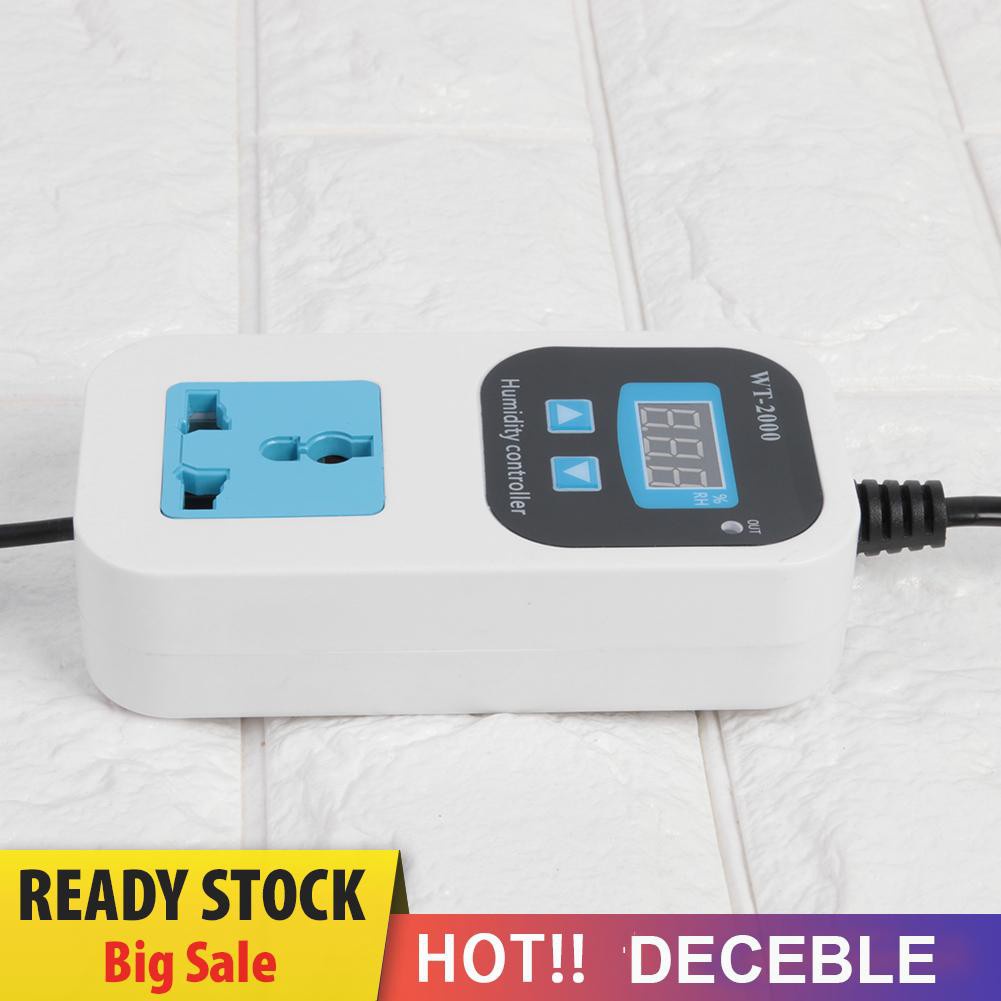 Deceble 110-220V Digital Humidity Controller Moisture Control Switch Socket Sensor
