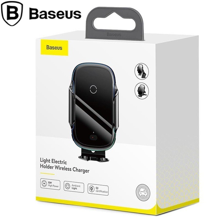 Giá đỡ điện thoại kiêm sạc không dây gắn trên taplo hoặc cửa gió điều hòa xe ô tô, thương hiệu Baseus - WXHW03