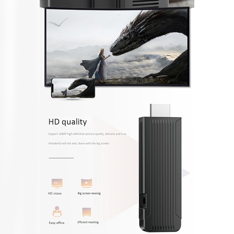 Thiết Bị Nhận Tín Hiệu Wifi Không Dây Hdtv 1080p Hdmi Dlna Miracast