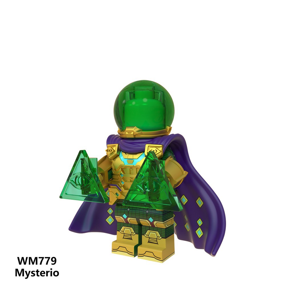 Đồ Chơi Minifigures Các Mẫu Nhân Vật Trong Spiderman Far From Home Mysterio WM6071 - Lắp Ráp Mini DC Marvel