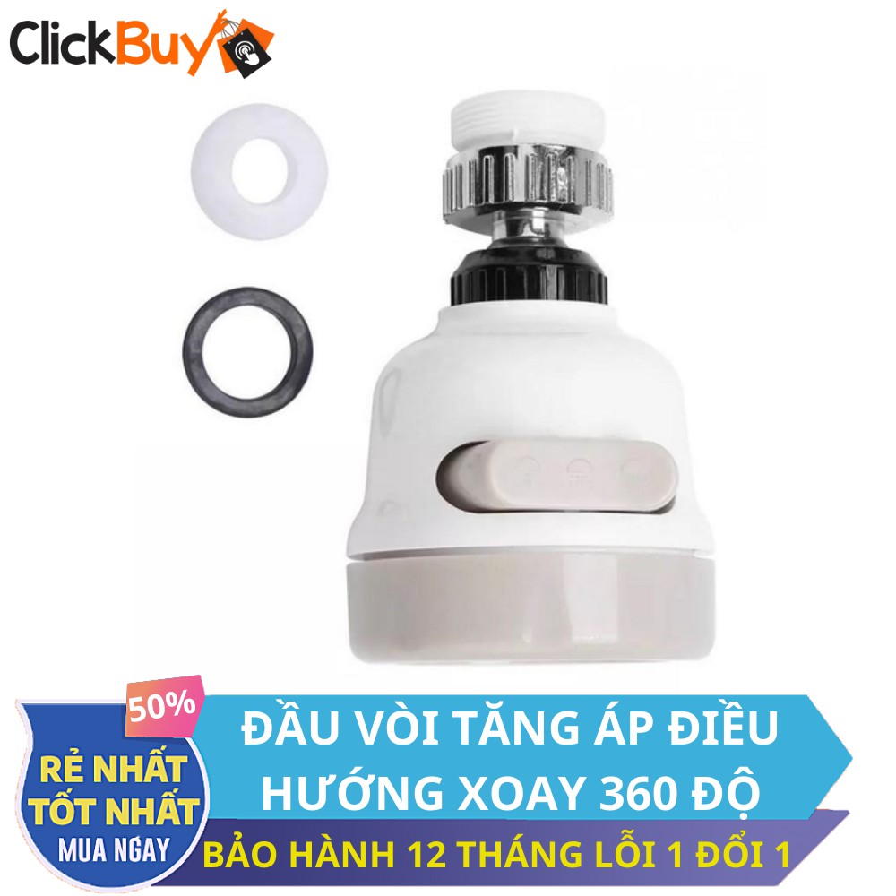 Đầu Vòi Tăng Áp Điều Hướng Xoay 360 Độ Với 3 Chế Độ Nước (cổ ngắn)