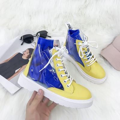 ] BOOTS MARTIN CAO-TOP TRONG SUỐT  FUZZERIO F14116