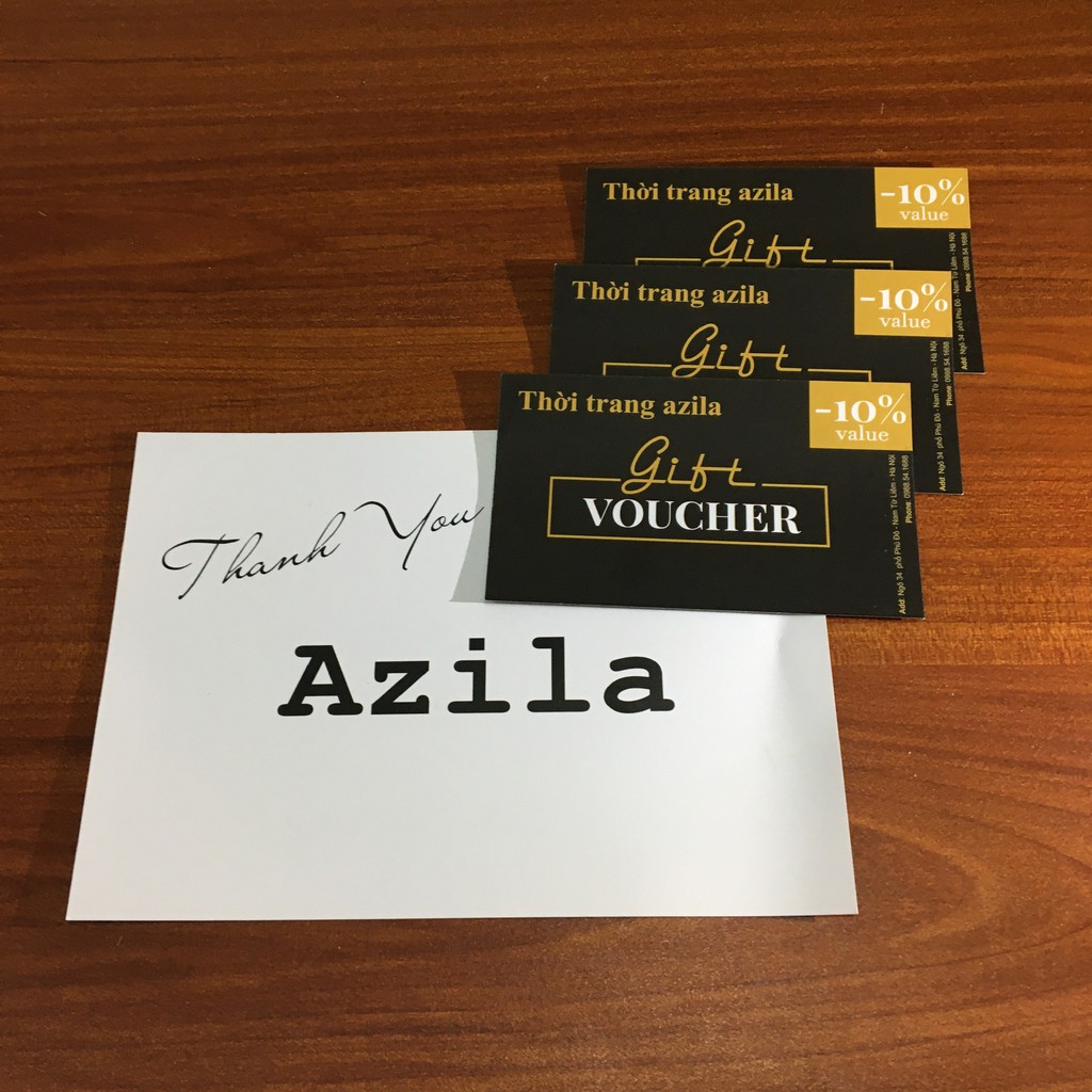 Thẻ Voucher Azila, mã giảm giá độc quyền cho tất cả sản phẩm shop Azila