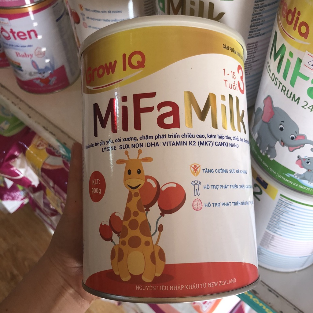 Sữa Bột Mifamilk Grow IQ Phát Triển Chiều Cao Trí Não Lon 900g