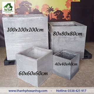 Chậu đá mài vuông 25cm