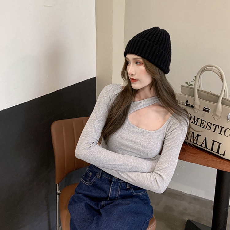 NRVP Áo thun nữ tay dài phong cách Hàn Quốc mới năm 2021