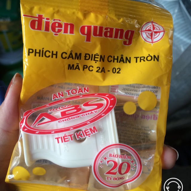 Phích cắm điện chân tròn Điện Quang