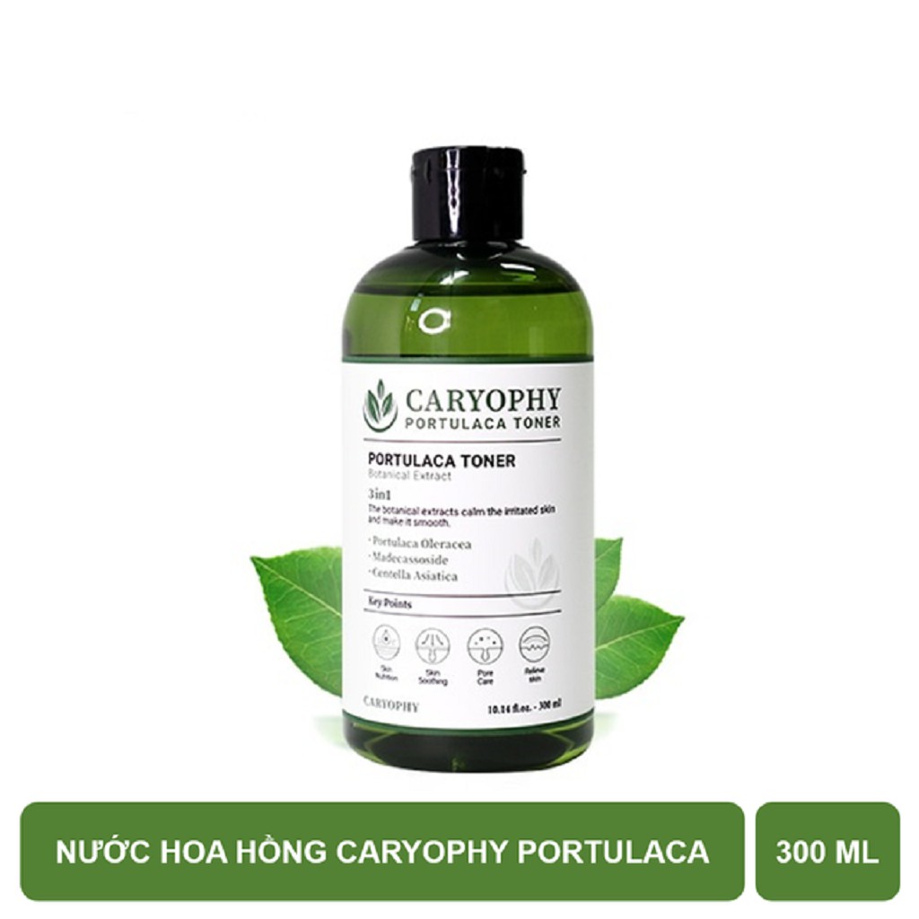 [Mã COSGLORIAT4 -8% đơn 250K] Nước Hoa Hồng Giảm Mụn Caryophy Portulaca Toner 300ml