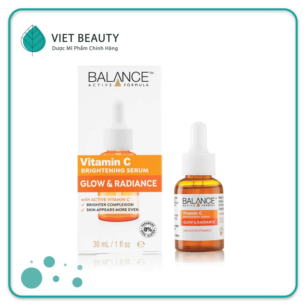 [CHÍNH HÃNG] Serum trắng da mờ thâm sau mụn Vitamin C Balance Active Formula 30ml