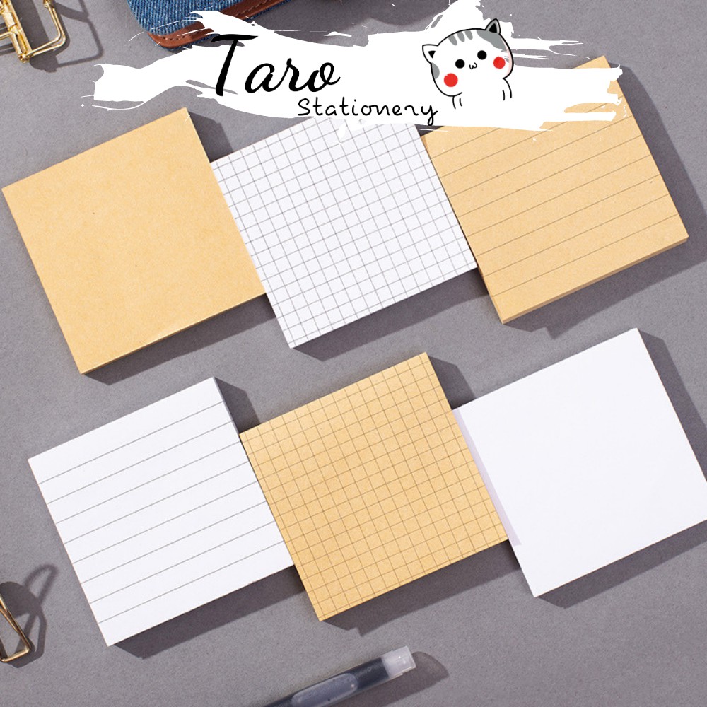 Giấy note ghi chú hình vuông tiện dụng N01 Taro Stationery