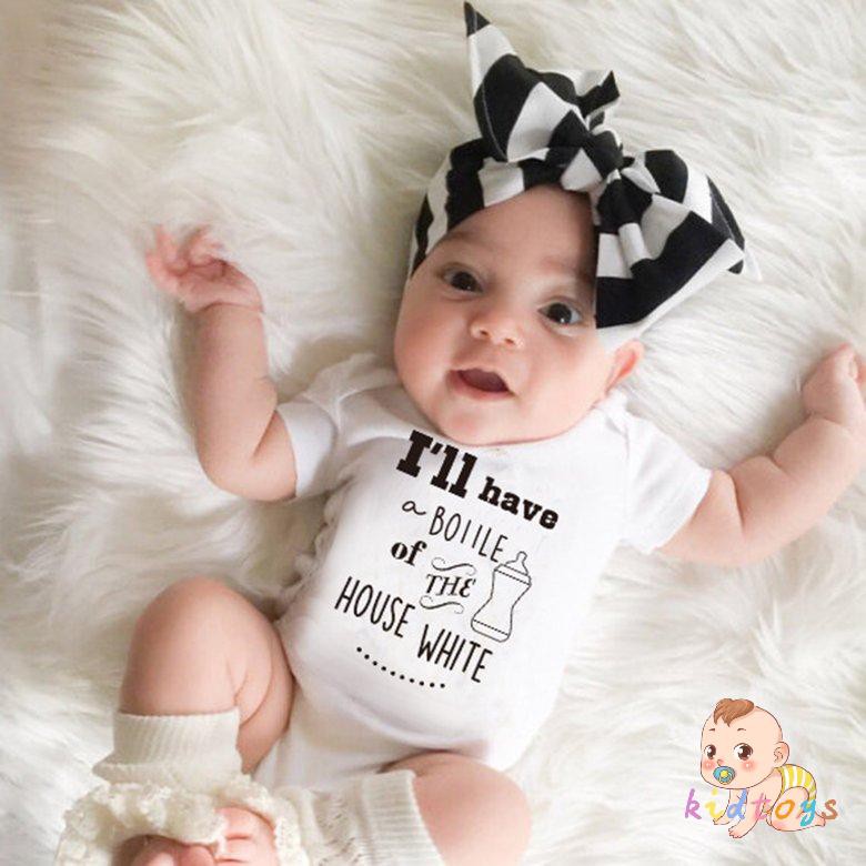 Đồ Liền Thân Ngắn Tay Hình Bình Sữa Cho Bé Trai Và Bé Gái