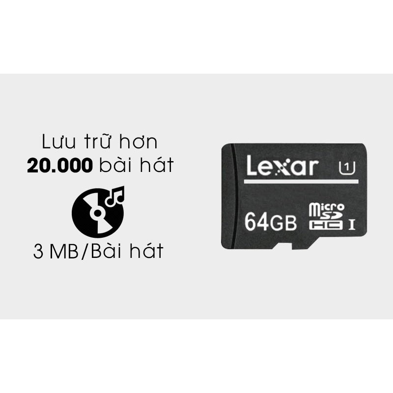 Thẻ nhớ Lexar 64GB MicroSDXC 633x A1 V30 95/45 MBs