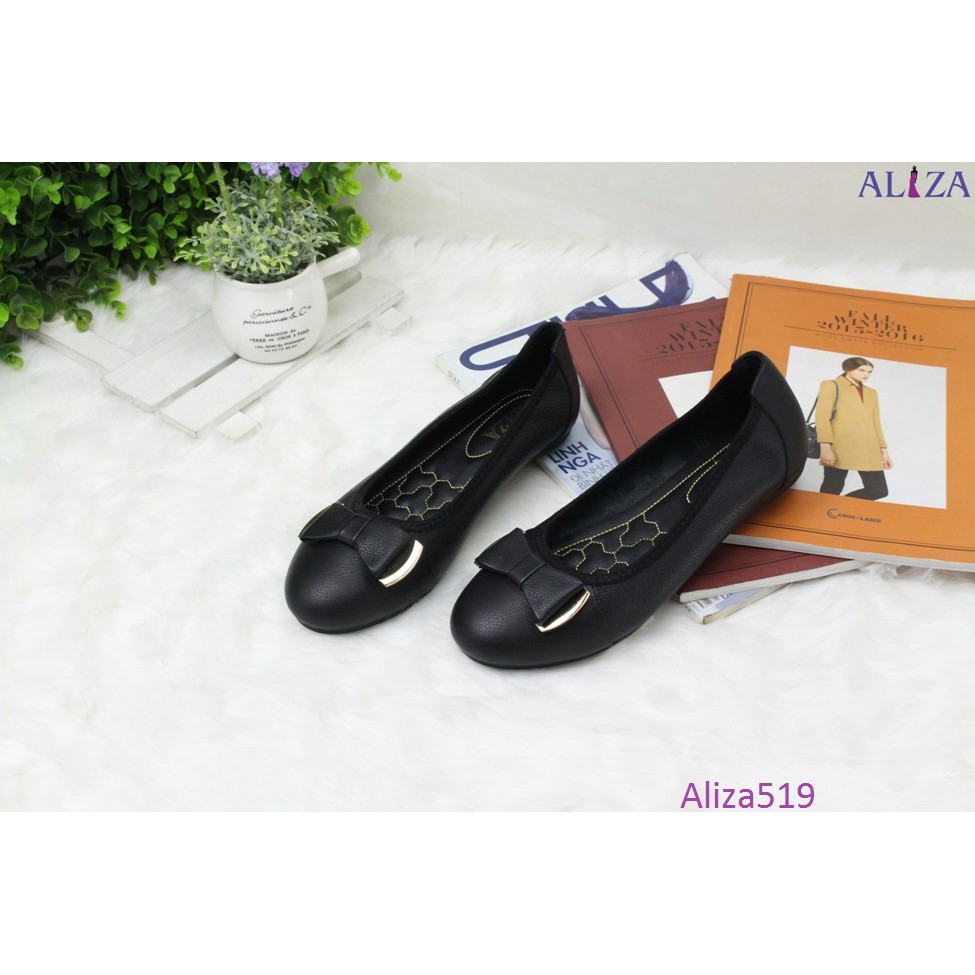 Aliza - Giày bệt da bò đế cao su mềm 519
