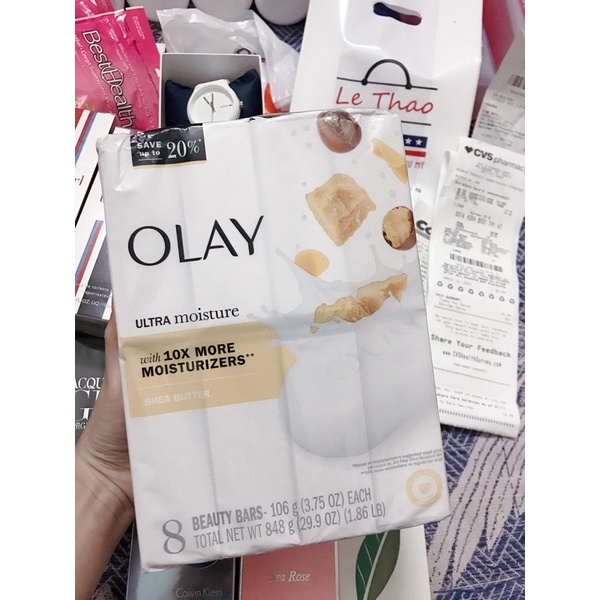🍑XÀ PHÒNG TẮM DƯỠNG ẨM OLAY ULTRA MOISTURE WITH SHEA BUTTER 90g