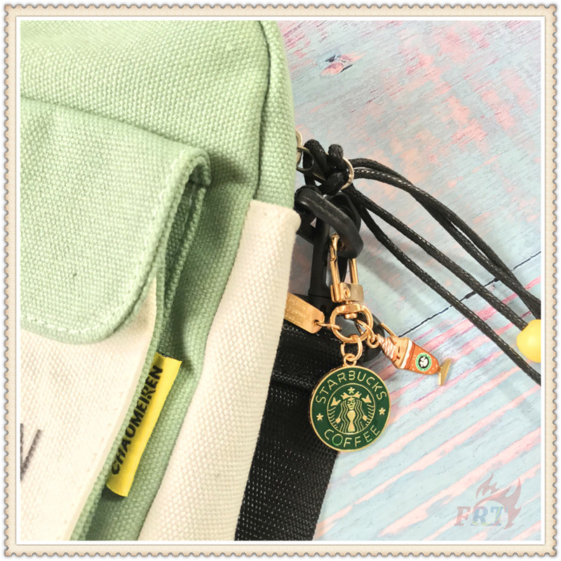 Móc khóa họa tiết cà phê Starbuck bằng kim loại độc đáo