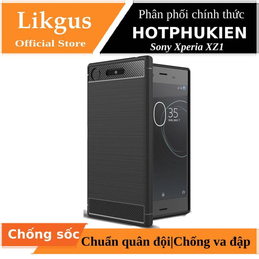 Ốp lưng chống sốc Sony Xperia XZ1 hiệu Likgus (chuẩn quân đội, chống va đập, chống vân tay) - Hàng chính hãng