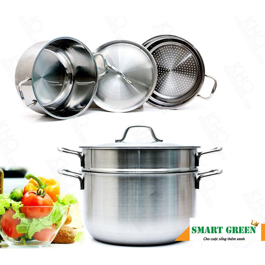 XỬNG HẤP FIVESTAR 24CM 3 ĐÁY INOX CHÍNH HÃNG