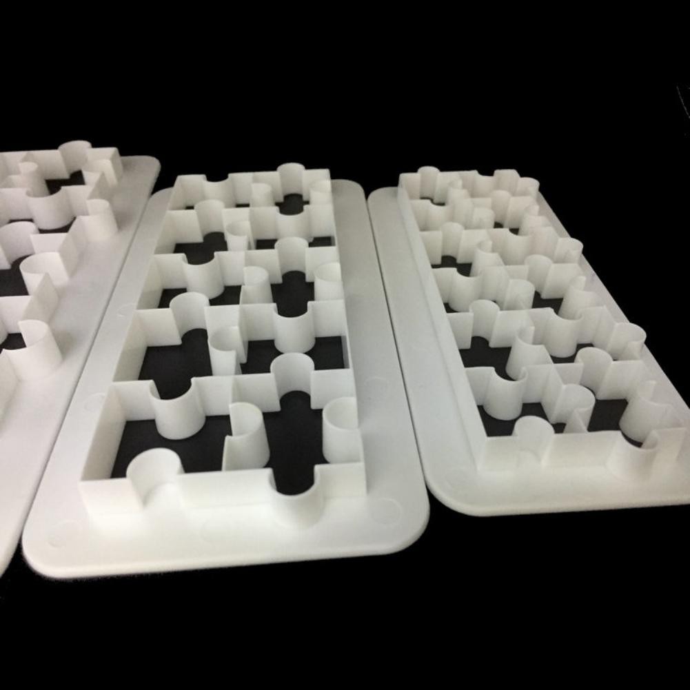 3 khuôn tự cắt tạo hình khối lắp ghép trang trí bánh