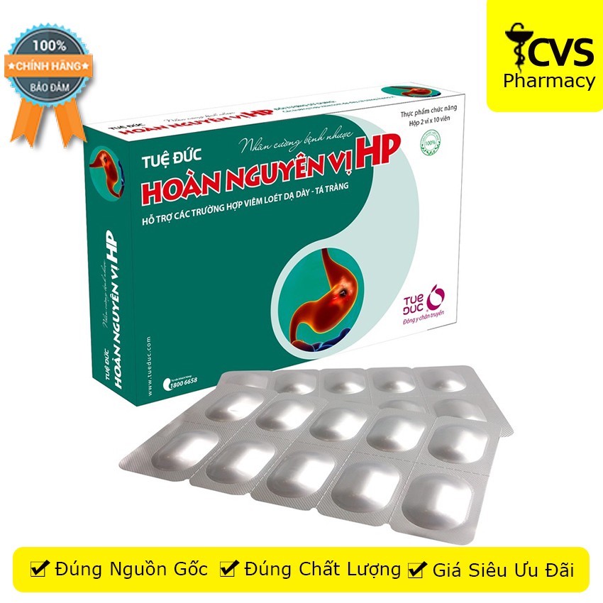 Tuệ Đức Hoàn Nguyên Vị HP - Viên Uống Hỗ Trợ Người Bị Viêm Loét Dạ Dày - cvspharmacy
